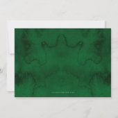 Invitation STYLISÉ BAR MONOGRAM MITZVAH forêt or vert (Dos)