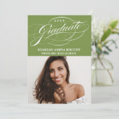 INVITATION STYLISÉ ÉLÉGANT SCRIPT 2 GRADUATE PARTITE INVITATI (Debout devant)