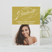 INVITATION STYLISÉ ÉLÉGANT SCRIPT 2 GRADUATE PARTITE INVITATI (Debout devant)