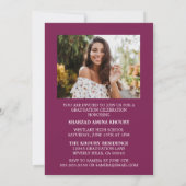 INVITATION STYLISÉ ÉLÉGANT SCRIPT 2 GRADUATE PARTITE INVITATI (Dos)