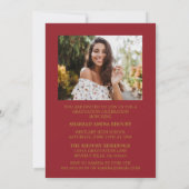 INVITATION STYLISÉ ÉLÉGANT SCRIPT 2 GRADUATE PARTITE INVITATI (Dos)