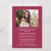 INVITATION STYLISÉ ÉLÉGANT SCRIPT 2 GRADUATE PARTITE INVITATI (Dos)