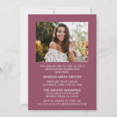 INVITATION STYLISÉ ÉLÉGANT SCRIPT 2 GRADUATE PARTITE INVITATI (Dos)