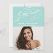 INVITATION STYLISÉ ÉLÉGANT SCRIPT 2 GRADUATE PARTITE INVITATI (Devant)