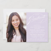 INVITATION STYLISE ÉLÉGANTE SCRIPT GRADUATE PARTITE INVITATIO (Devant)