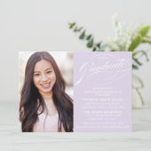 INVITATION STYLISE ÉLÉGANTE SCRIPT GRADUATE PARTITE INVITATIO (Debout devant)