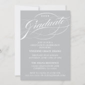 INVITATION STYLISE ÉLÉGANTE SCRIPT GRADUATE PARTITE INVITATIO (Devant)