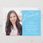 INVITATION STYLISE ÉLÉGANTE SCRIPT GRADUATE PARTITE INVITATIO (Devant)