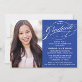 INVITATION STYLISE ÉLÉGANTE SCRIPT GRADUATE PARTITE INVITATIO (Devant)