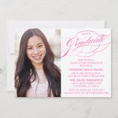 INVITATION STYLISE ÉLÉGANTE SCRIPT GRADUATE PARTITE INVITATIO (Devant)