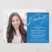 INVITATION STYLISE ÉLÉGANTE SCRIPT GRADUATE PARTITE INVITATIO (Devant)