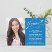 INVITATION STYLISE ÉLÉGANTE SCRIPT GRADUATE PARTITE INVITATIO (Debout devant)