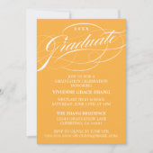 INVITATION STYLISE ÉLÉGANTE SCRIPT GRADUATE PARTITE INVITATIO (Devant)