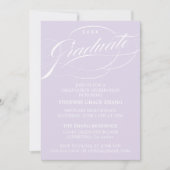 INVITATION STYLISE ÉLÉGANTE SCRIPT GRADUATE PARTITE INVITATIO (Devant)