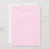 INVITATION STYLISE ÉLÉGANTE SCRIPT GRADUATE PARTITE INVITATIO (Devant)