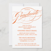 INVITATION STYLISE ÉLÉGANTE SCRIPT GRADUATE PARTITE INVITATIO (Devant)