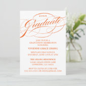 INVITATION STYLISE ÉLÉGANTE SCRIPT GRADUATE PARTITE INVITATIO (Debout devant)