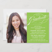 INVITATION STYLISE ÉLÉGANTE SCRIPT GRADUATE PARTITE INVITATIO (Devant)