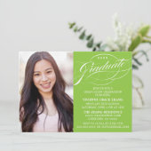 INVITATION STYLISE ÉLÉGANTE SCRIPT GRADUATE PARTITE INVITATIO (Debout devant)