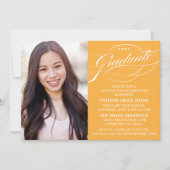 INVITATION STYLISE ÉLÉGANTE SCRIPT GRADUATE PARTITE INVITATIO (Devant)