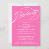 INVITATION STYLISE ÉLÉGANTE SCRIPT GRADUATE PARTITE INVITATIO (Devant)