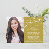 INVITATION STYLISE ÉLÉGANTE SCRIPT GRADUATE PARTITE INVITATIO (Debout devant)