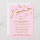 INVITATION STYLISE ÉLÉGANTE SCRIPT GRADUATE PARTITE INVITATIO (Devant)