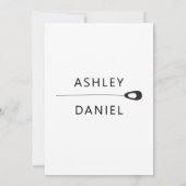 Invitation Stylisé Peacock Feathers Moderne Couples Douche (Dos)