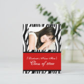 Invitation stylisée de diplôme féminin (Debout devant)