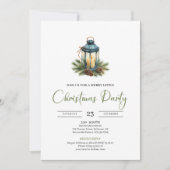 Invitation Stylish Bohemian Neutral Botanical Christmas (Devant)