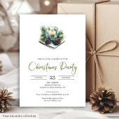 Invitation Stylish Bohemian Neutral Watercolor Holiday Party