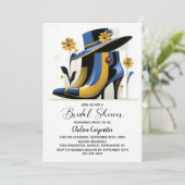 Invitation Stylish Boots and Derby Hat Bridal Shower (Debout devant)