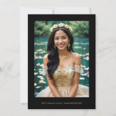 Invitation  Stylish Botanical Red Shades Frame Photo Spanish  (Dos)