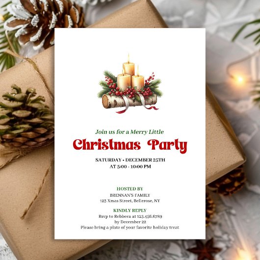 Invitation Stylish Christmas Decoration Party Template