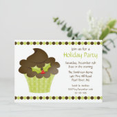 Invitation Stylish Cupcake Holiday Party (Debout devant)