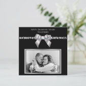 Invitation Stylish Diamond 60e anniversaire de Mariage Photo (Debout devant)