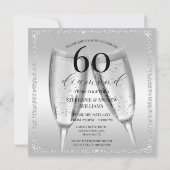 Invitation Stylish Diamond 60e anniversaire de Mariage Photo (Dos)