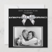 Invitation Stylish Diamond 60e anniversaire de Mariage Photo (Devant)