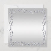 Invitation Stylish Diamonds Silver 60th Wedding Anniversary (Dos)