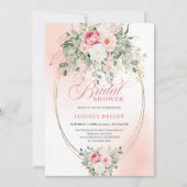 Invitation Stylish Dusty Pink Eucalyptus Bridal Shower Invite (Devant)