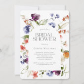 Invitation Stylish Fantasy Floral Bridal Shower (Devant)