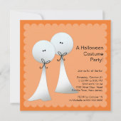 Invitation Stylish Ghost Halloween Party Invite (Devant)