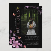 Invitation Stylish Il Me Donne La Fête des mariées Photo Papi (Devant / Derrière)