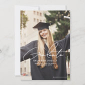 Invitation Stylish Minimalist Graduation Announcment Party (Devant)