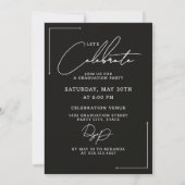 Invitation Stylish Minimalist Graduation Announcment Party (Dos)