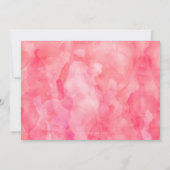 Invitation STYLISH MONOGRAM BAT MITZVAH corail rose or (Dos)