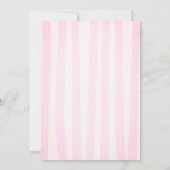 Invitation Stylish Pink Bow Pink Striped Baby Shower (Dos)