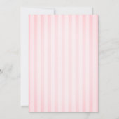 Invitation Stylish Pink Bow Striped Baby Shower (Dos)