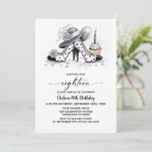 Invitation Stylish Polka Dot High Heel Shoes 18th Birthday (Debout devant)