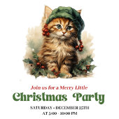 Invitation Stylish retro Christmas decoration party invite